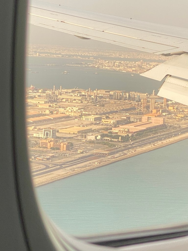 Bahrain view from airplane window